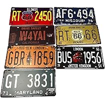 Amazon.co.jp: VIEAURA アメリカン ナンバープレート 【6枚セット